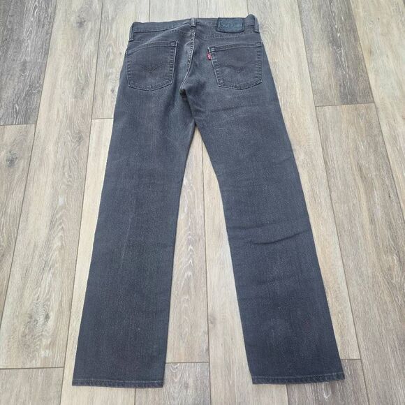 Levi's Strauss black slim straight denim men's jeans 28x30 - Picture 3 of 14